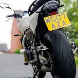 White Honda Hornet 600 — rear close-up