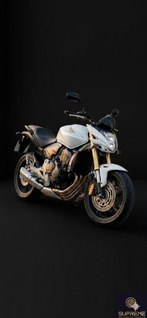 White Honda Hornet 600 — studio shot
